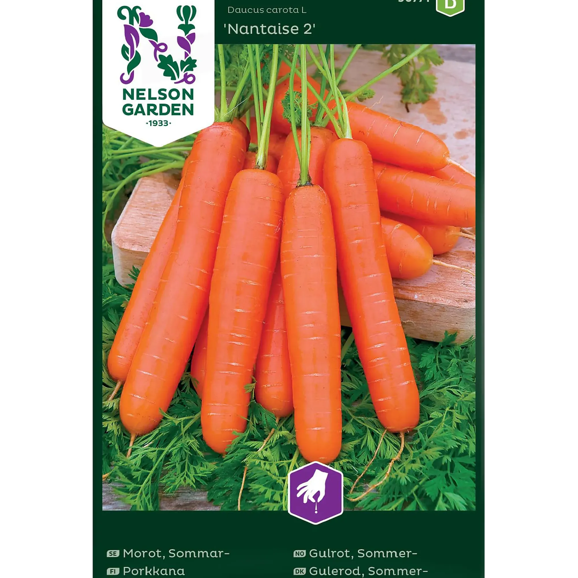 Porsjonsfrø gulrot sommer- nan-Nelson garden Sale