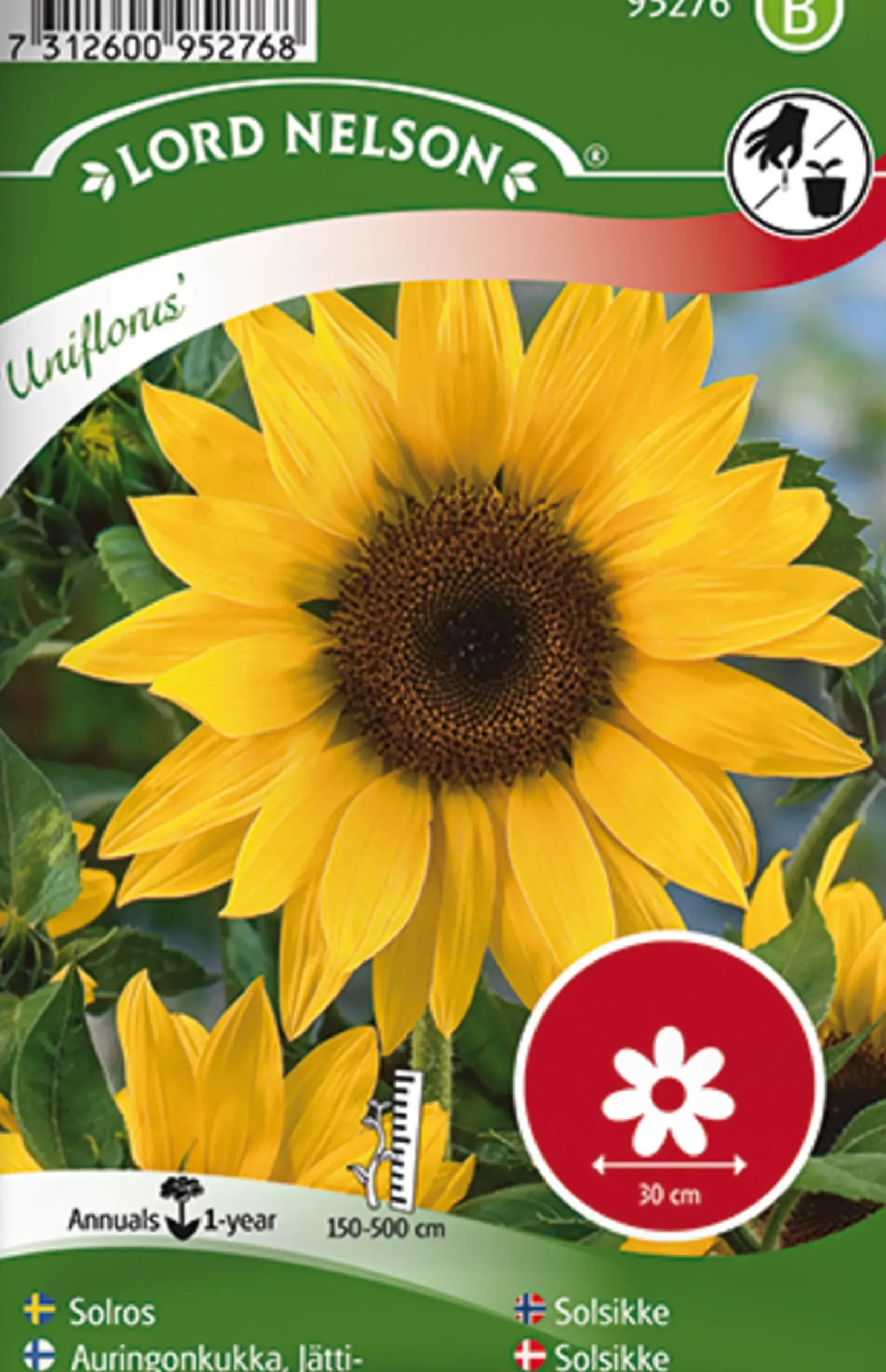 Porsjonsfrø solsikke kjempe- g-Nelson garden Discount