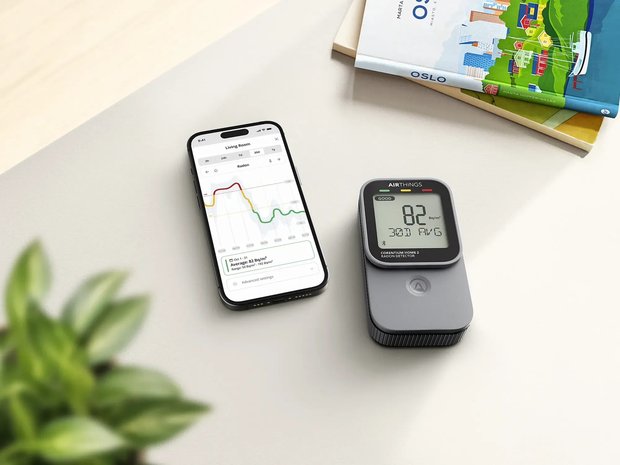 Radonmåler digital Corentium Home 2 Smart-Airthings Clearance