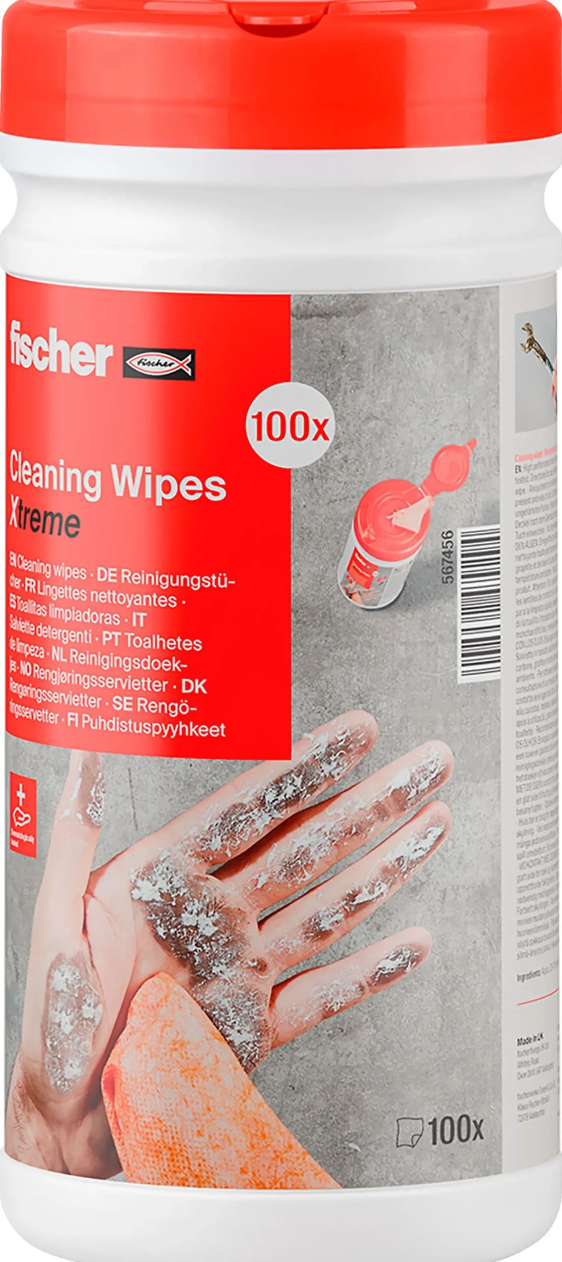 Rengjøringsservietter Wipes Xtreme 100 stk-Fischer Hot