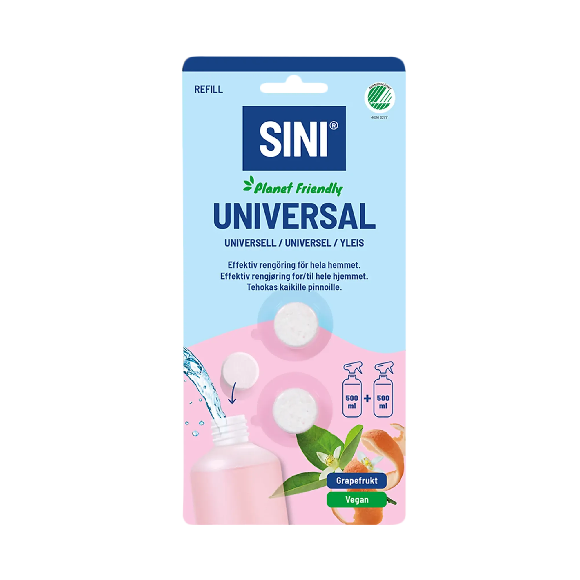 Rengjøringstablett universal 2stk-Sini
