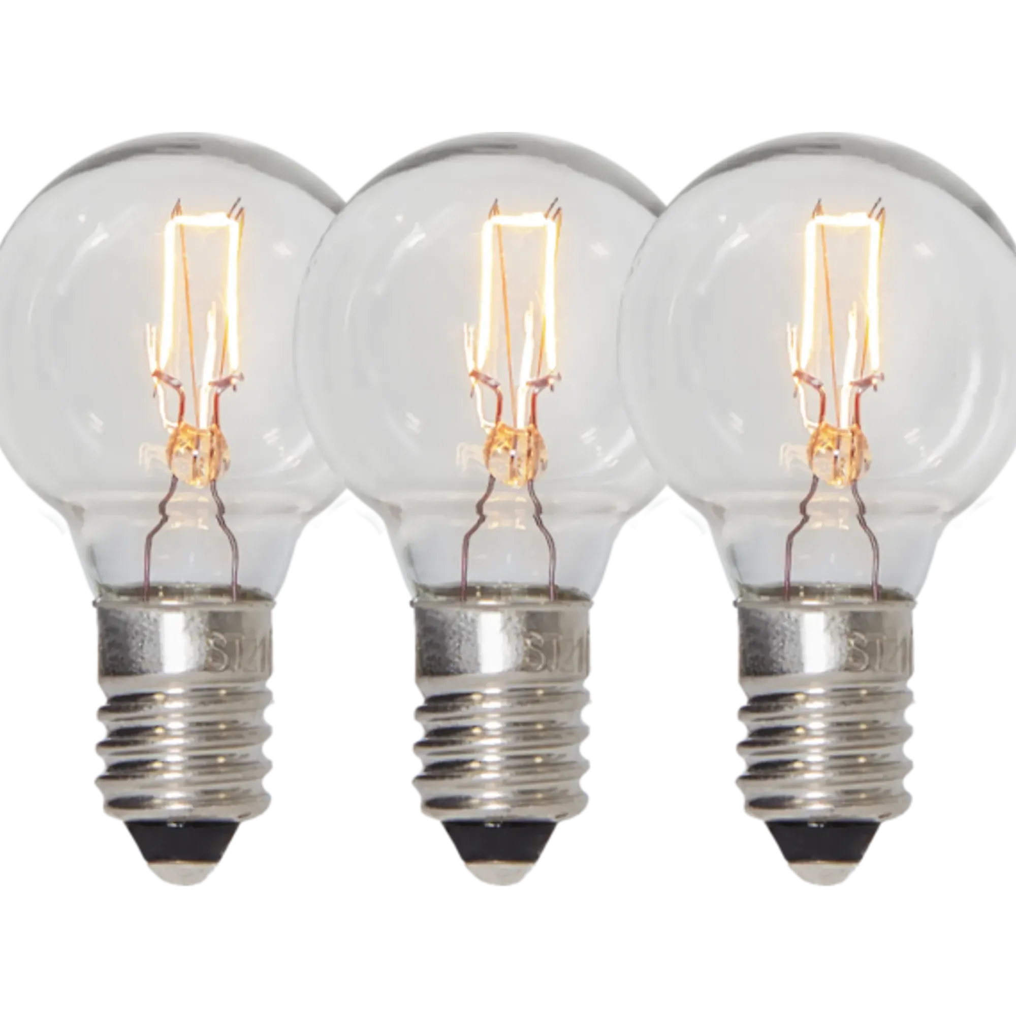 Reservepære E10 55V med klart glass 3stk-Star trading Sale