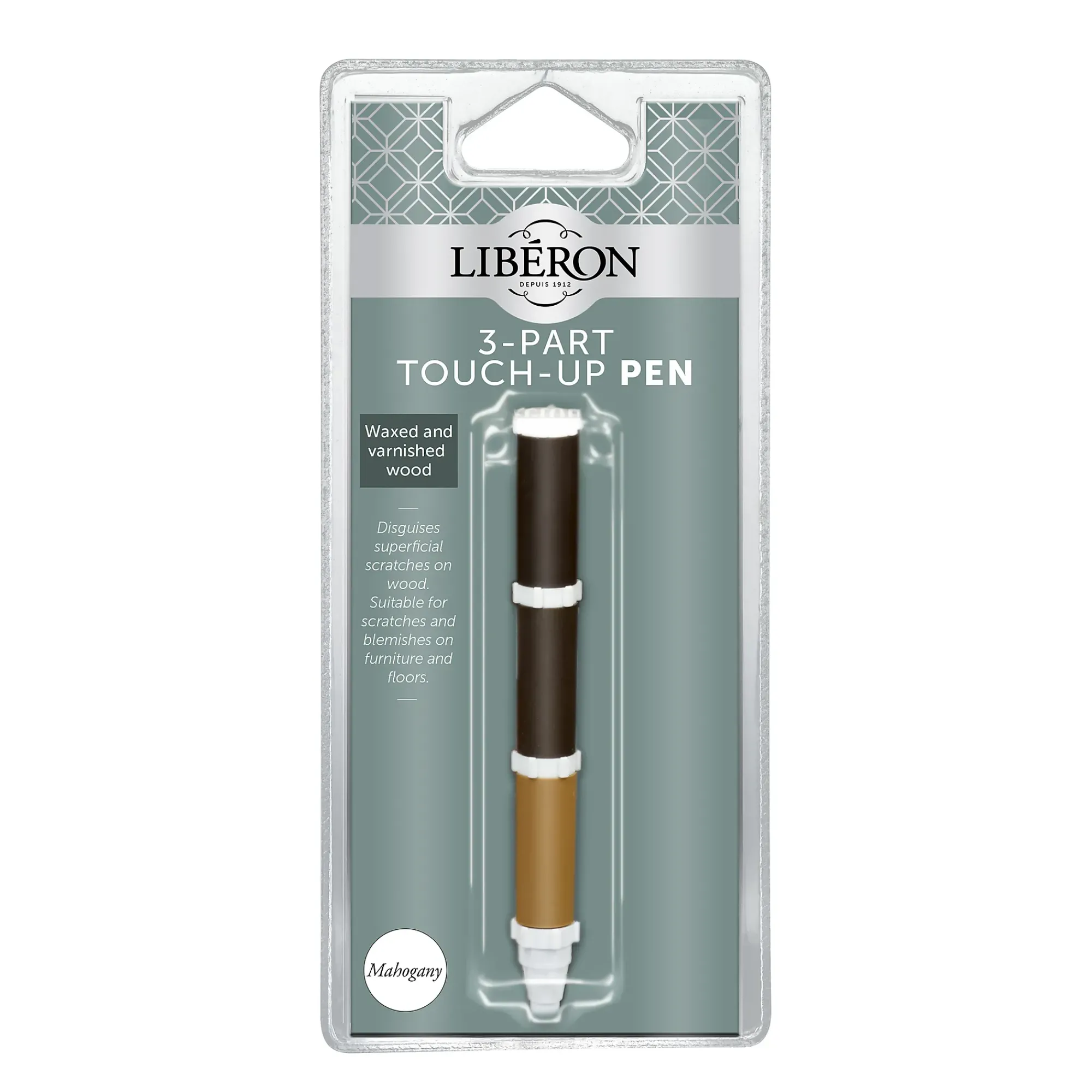 RETUSJERINGSPENN 1 X 3 MULTI LYS MEDIUM MØRK MAHOGNY-Liberon New