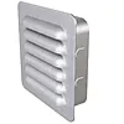 Rist i galvanisert stål med duk og karm 15x15cm-Flexit Discount