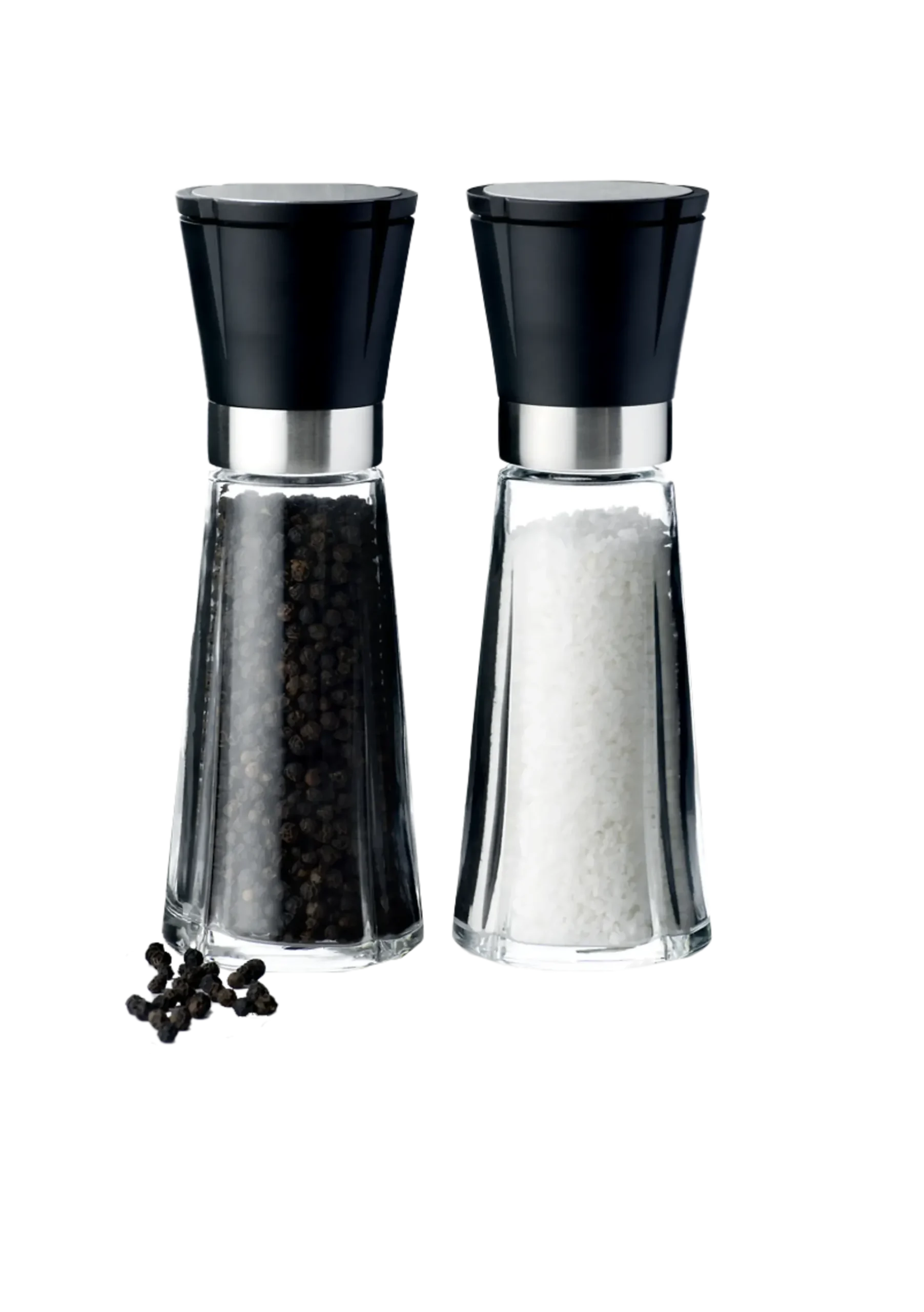 SALT-/PEPPERKVERNSETT H20 SORT/STÅL GRAND CRU-Rosendahl Sale