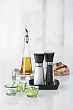 SALT-/PEPPERKVERNSETT H20 SORT/STÅL GRAND CRU-Rosendahl Sale