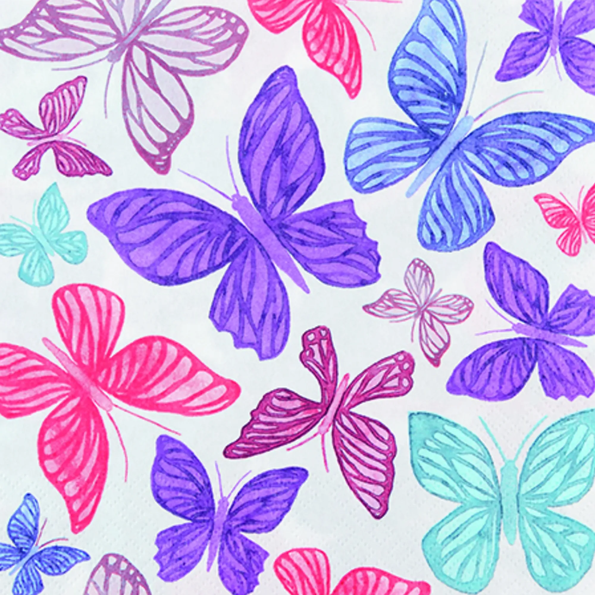 Servietter 33x33cm Colours in the Air coral-Daybyday Online