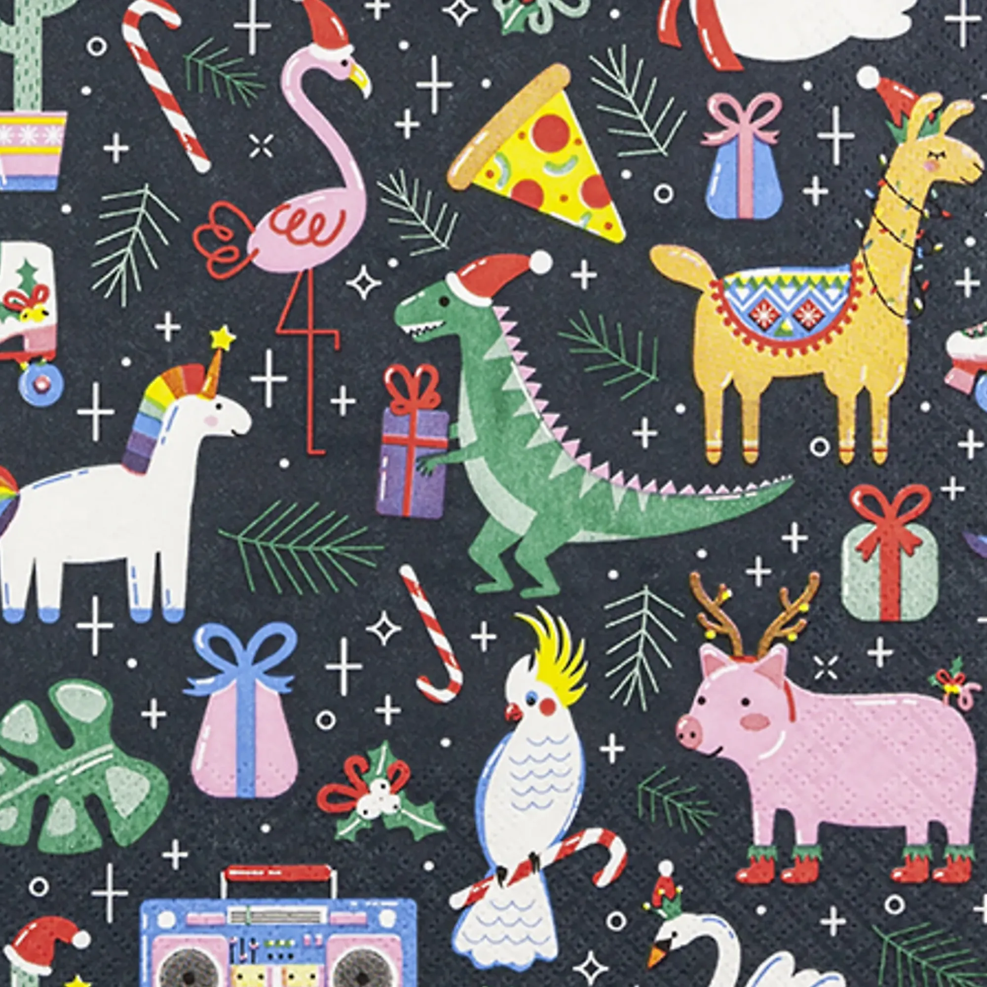 Servietter 33x33cm Funny christmas-Home fashion Outlet
