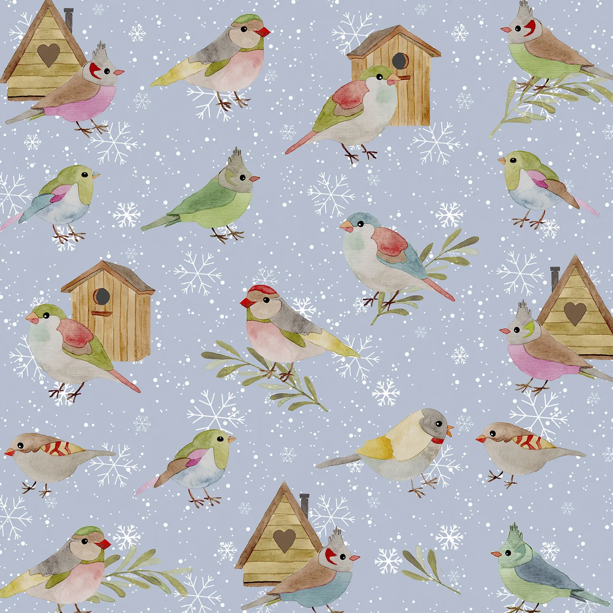 Servietter 33x33cm 20pk Birds & Houses-Daybyday Sale