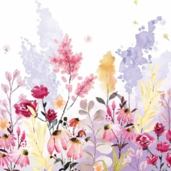 Servietter 33x33cm Watercolor Flowerfield-Daybyday Outlet