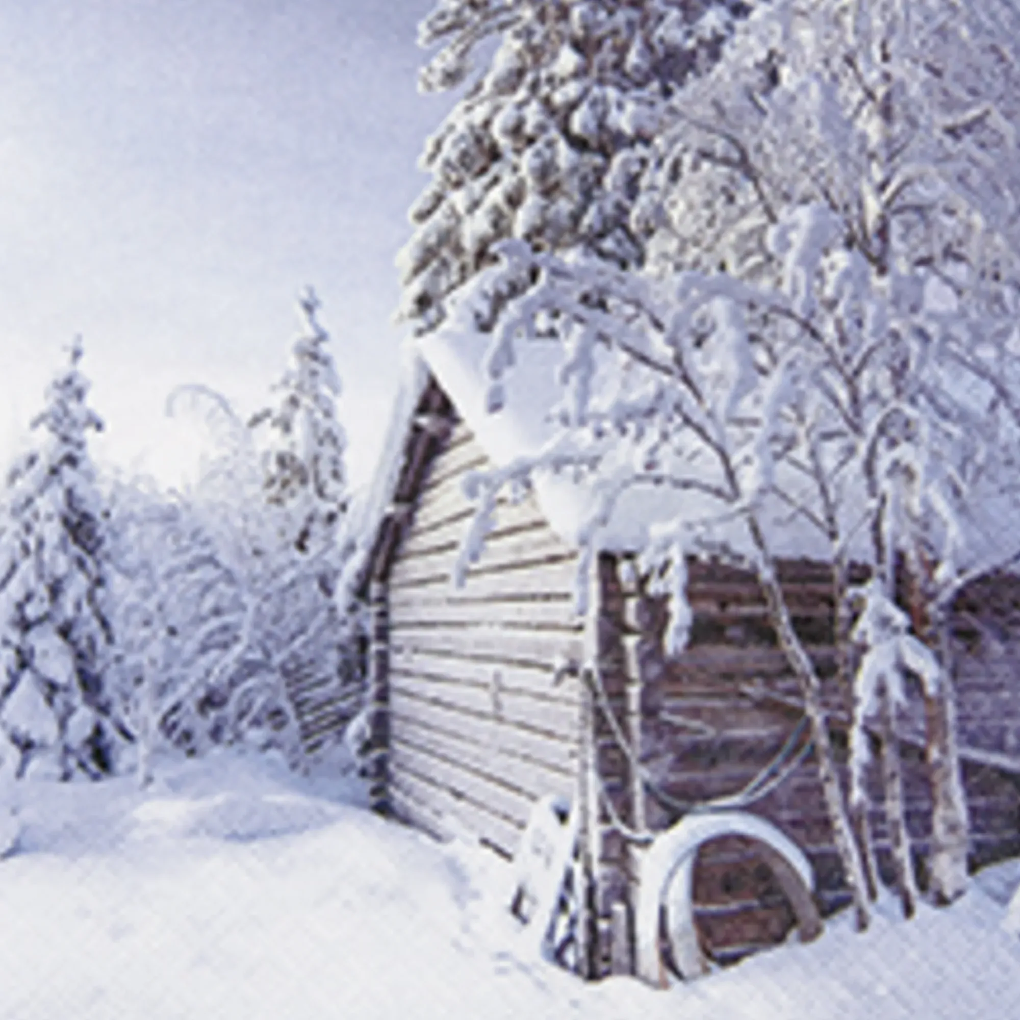 Servietter 33x33cm Winter Cabin- Discount
