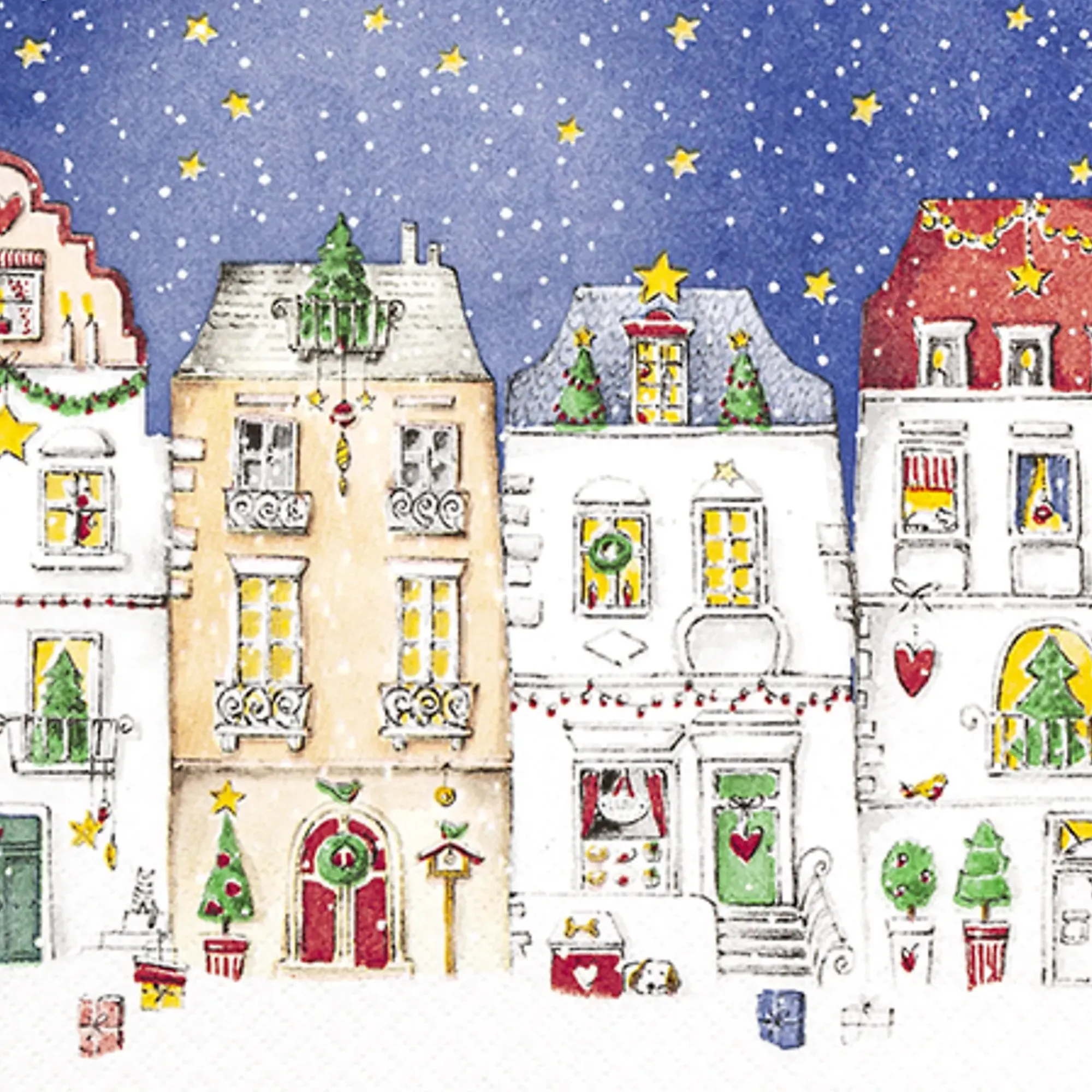 Servietter 33x33cm Winter Village- New