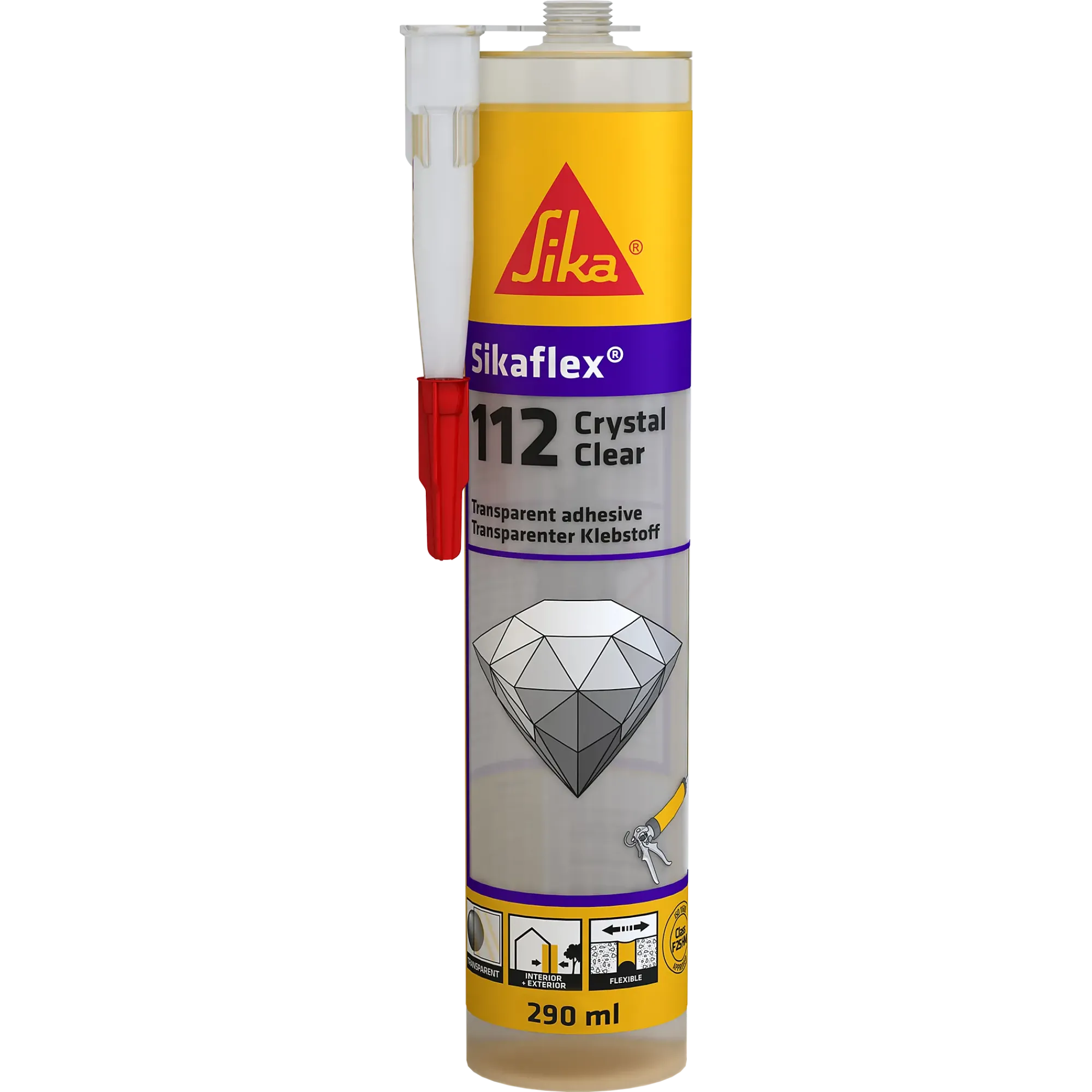 flex 112 Crystal Clear 290ml-Sika Sale