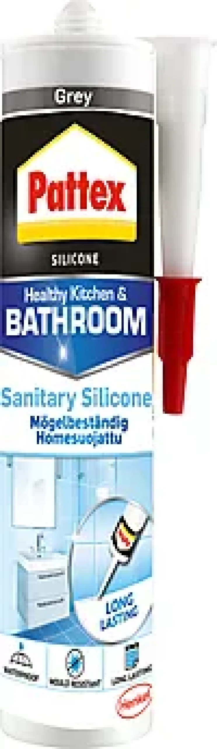 SILIKON SANITÆR GRÅ 280ML-Pattex Clearance