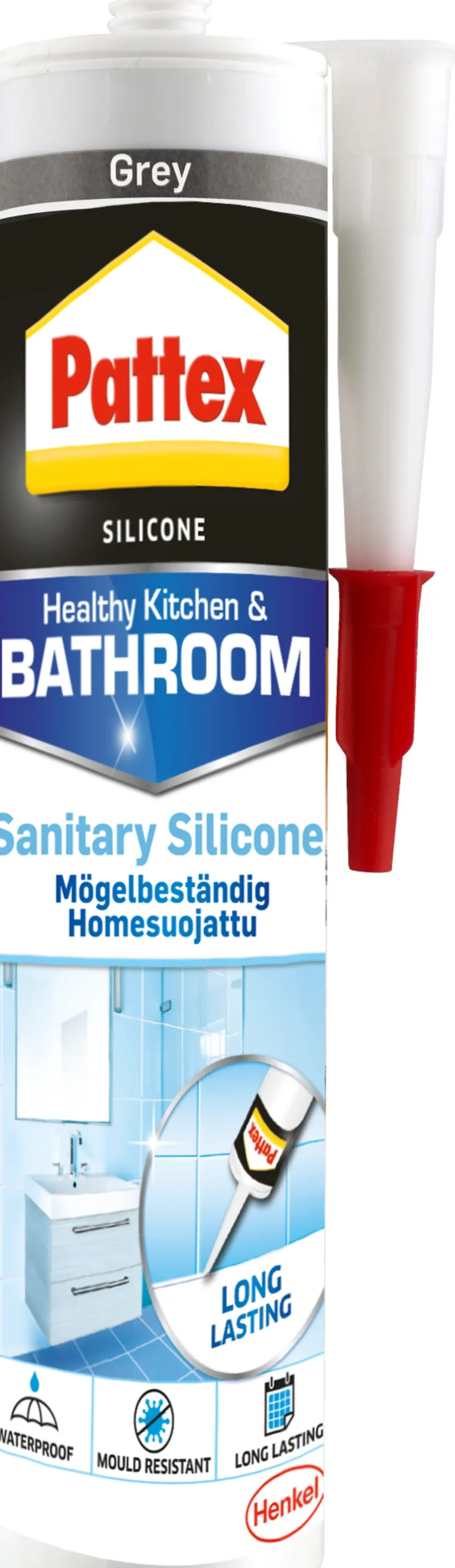 SILIKON SANITÆR GRÅ 280ML-Pattex Clearance