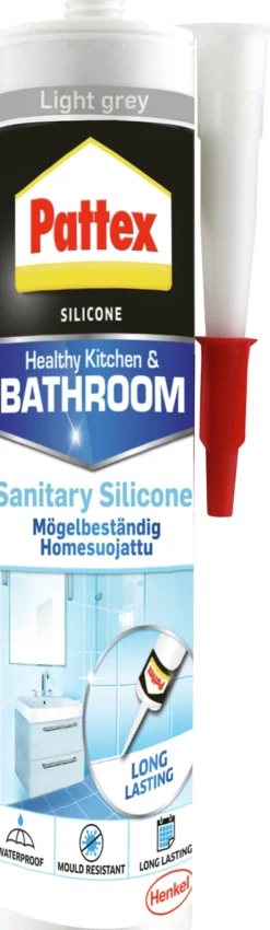 SILIKON SANITÆR LYSGRÅ 280ML-Pattex Hot