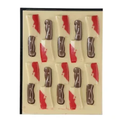 Sjokoladedekorasjon blodige kniver 10stk-Funcakes Sale