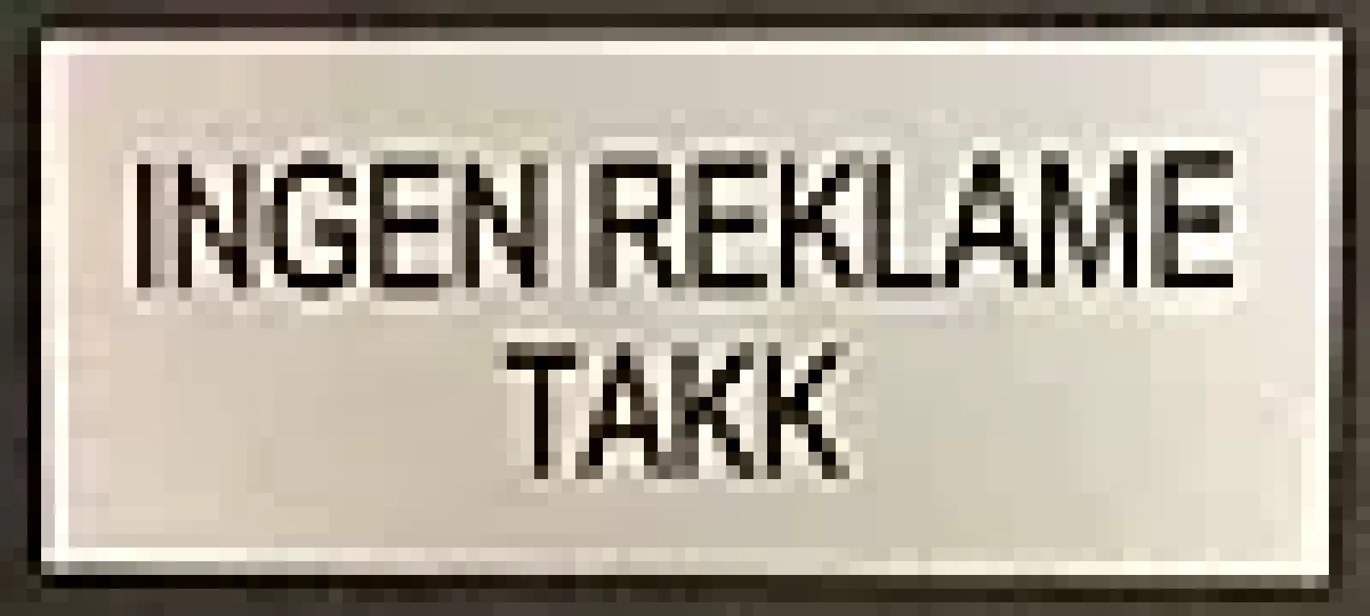 Skilt "Ingen reklame" for postkasse- Clearance