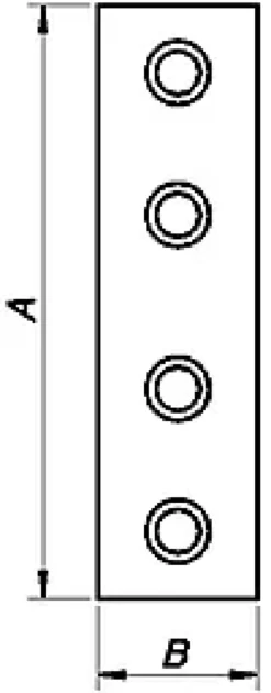 SKJØTEJERN 6211 EZ 75X20X2MM 4STK-Pn Beslag Outlet