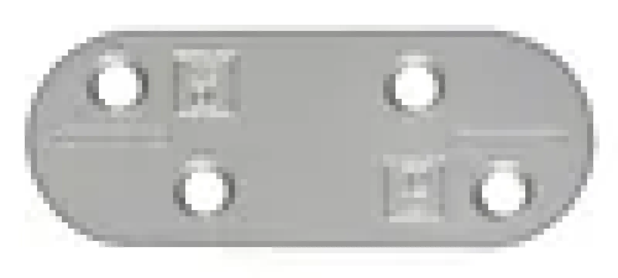 SKJØTEJERN 98X38MM FINSTRUKTUR GRÅ MED RUSTFRI A4 SKRUER-Pn Beslag Clearance