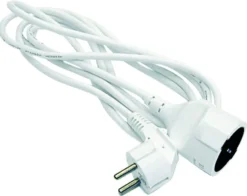 SKJØTELEDNING 3M MED/JORD HVIT PLAST 3G1,5mm-Valux Discount