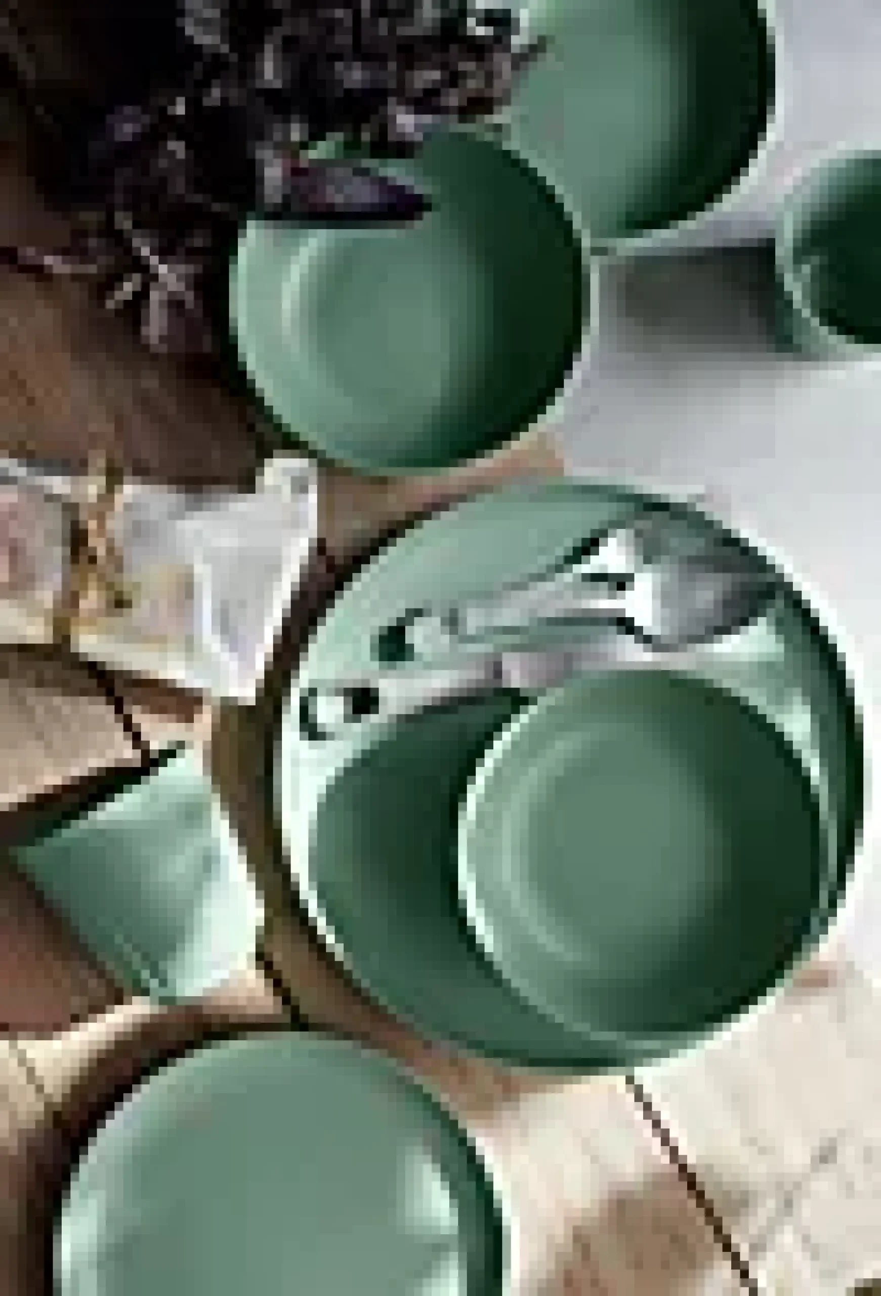 SKÅL Ø15,5CM STØVET GRØNN 2 STK TAKE-Rosendahl Sale