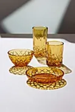SKÅL SORRENTO 12CM 4STK AMBER GLASS-Lyngby glas Clearance