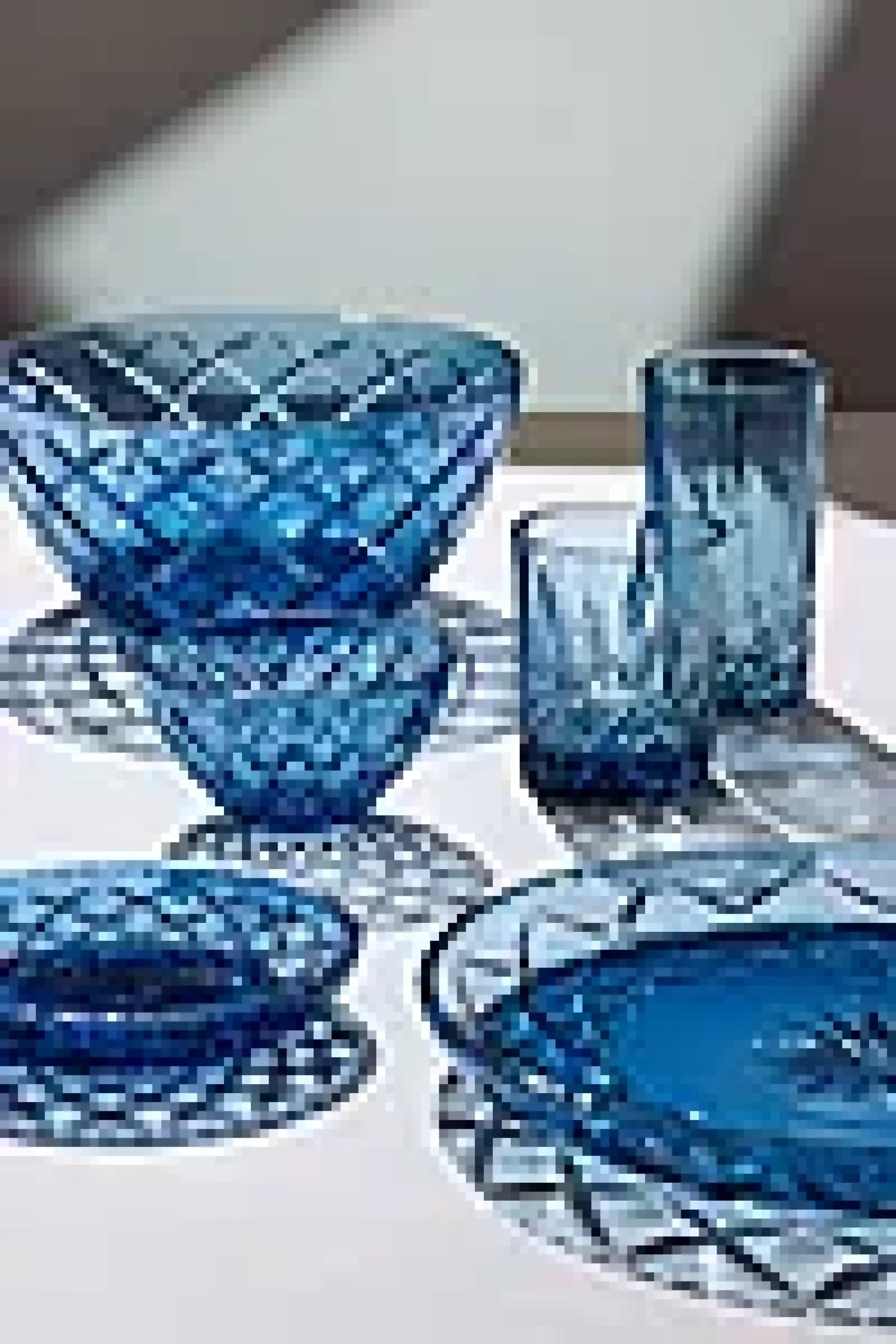 SKÅL SORRENTO 12 CM 4 STK. BLÅ GLASS-Lyngby glas Best