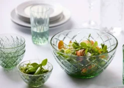 SKÅL SORRENTO 12CM 4STK GRØNN GLASS-Lyngby glas Sale