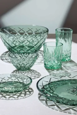 SKÅL SORRENTO 12CM 4STK GRØNN GLASS-Lyngby glas Sale
