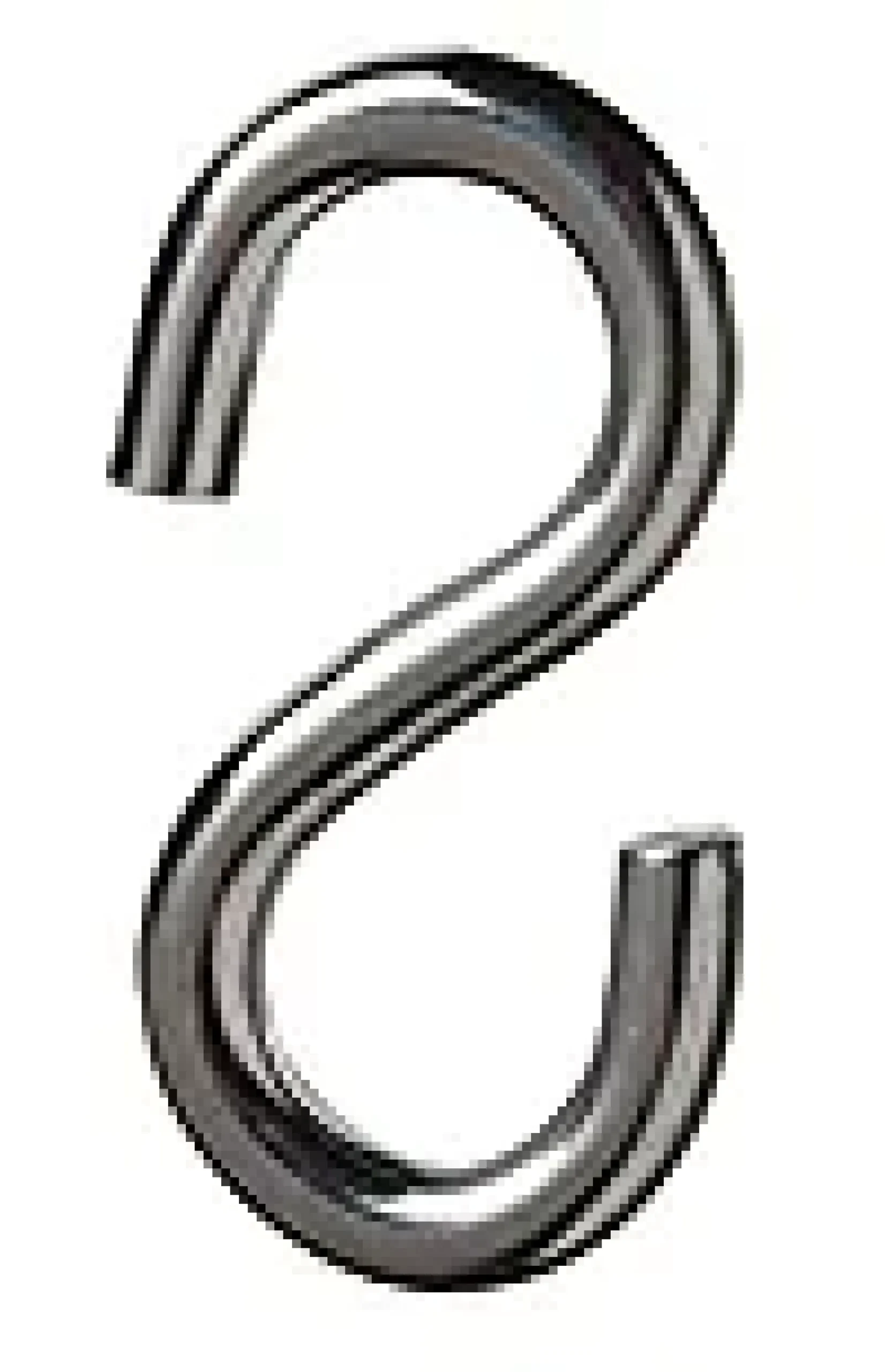 S-krok elforzinket 6x55mm 2stk-Pn Beslag Discount