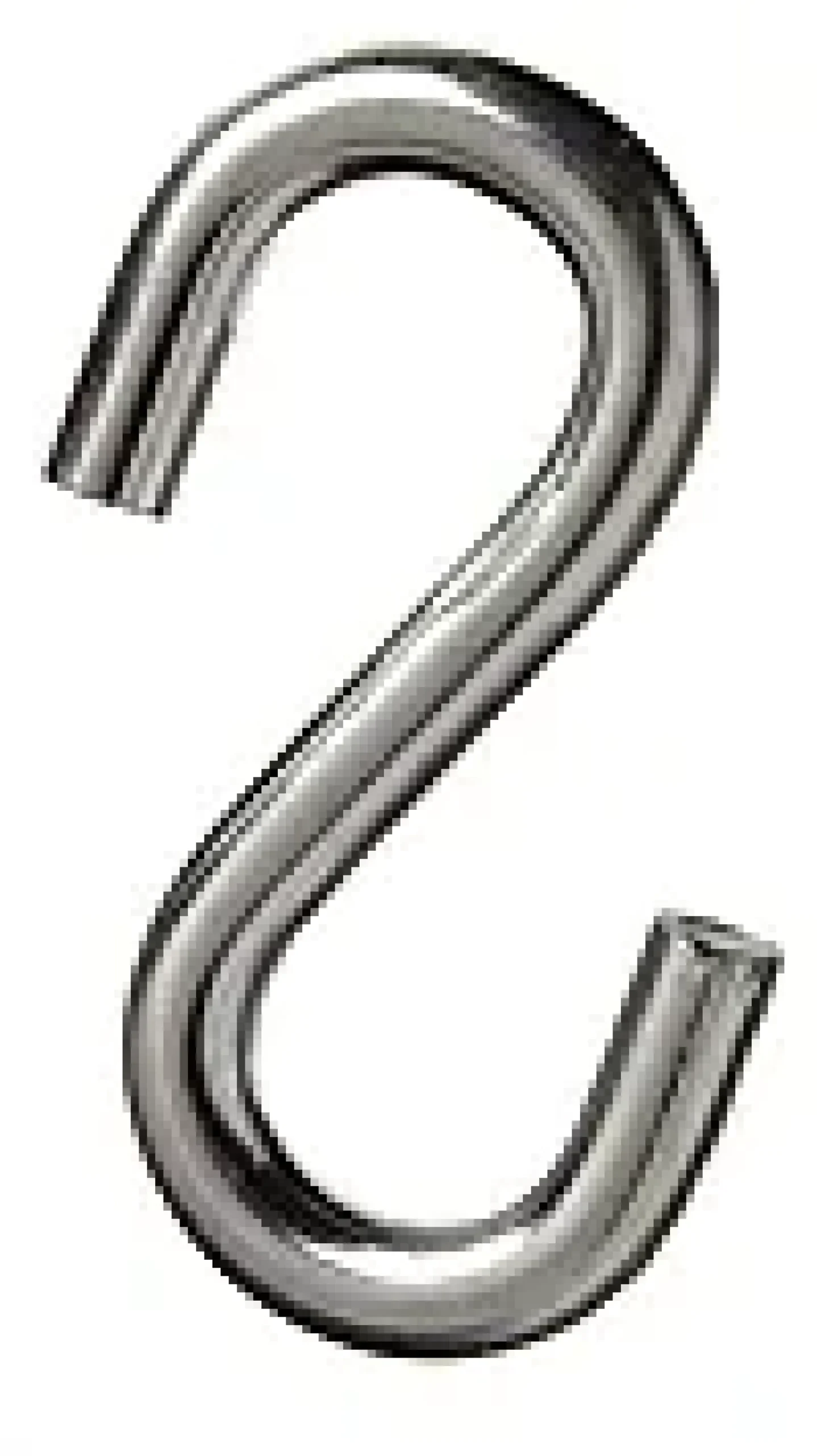 S-krok elforzinket 7x65mm 2stk-Pn Beslag Discount