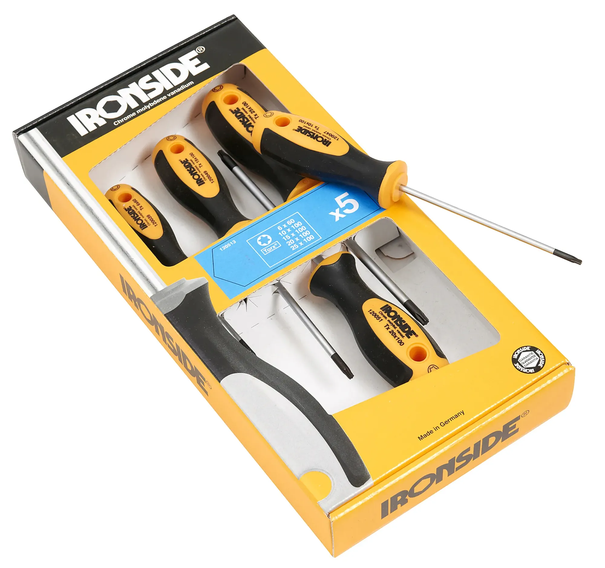 SKRUTREKKERSETT TORX 5DEL T6-10-15-20-25-Ironside Discount