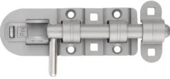 SKÅTE TIL LÅS BOLT 132MM FINSTRUKTUR GRÅ MED RUSTFRI A4 GREP-Pn Beslag Sale