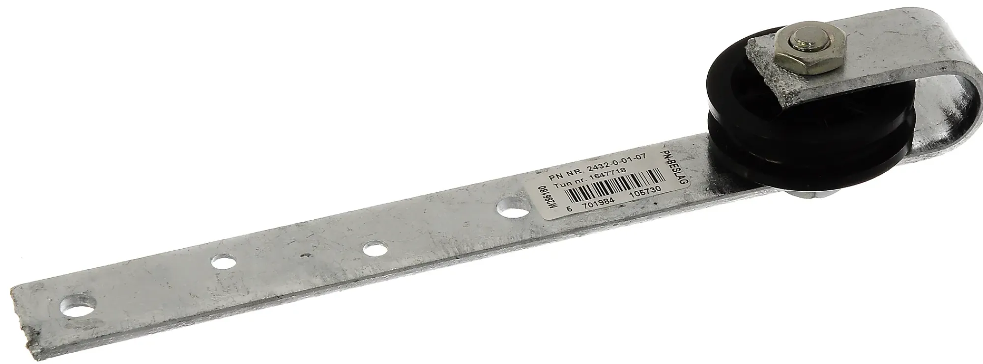 SKYVEDØRSRULLE PLAST 75MM M/STATIV PLAST-Pn Beslag Hot