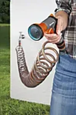 Slangesett spiral 10m med koplinger og pistol-Gardena Clearance