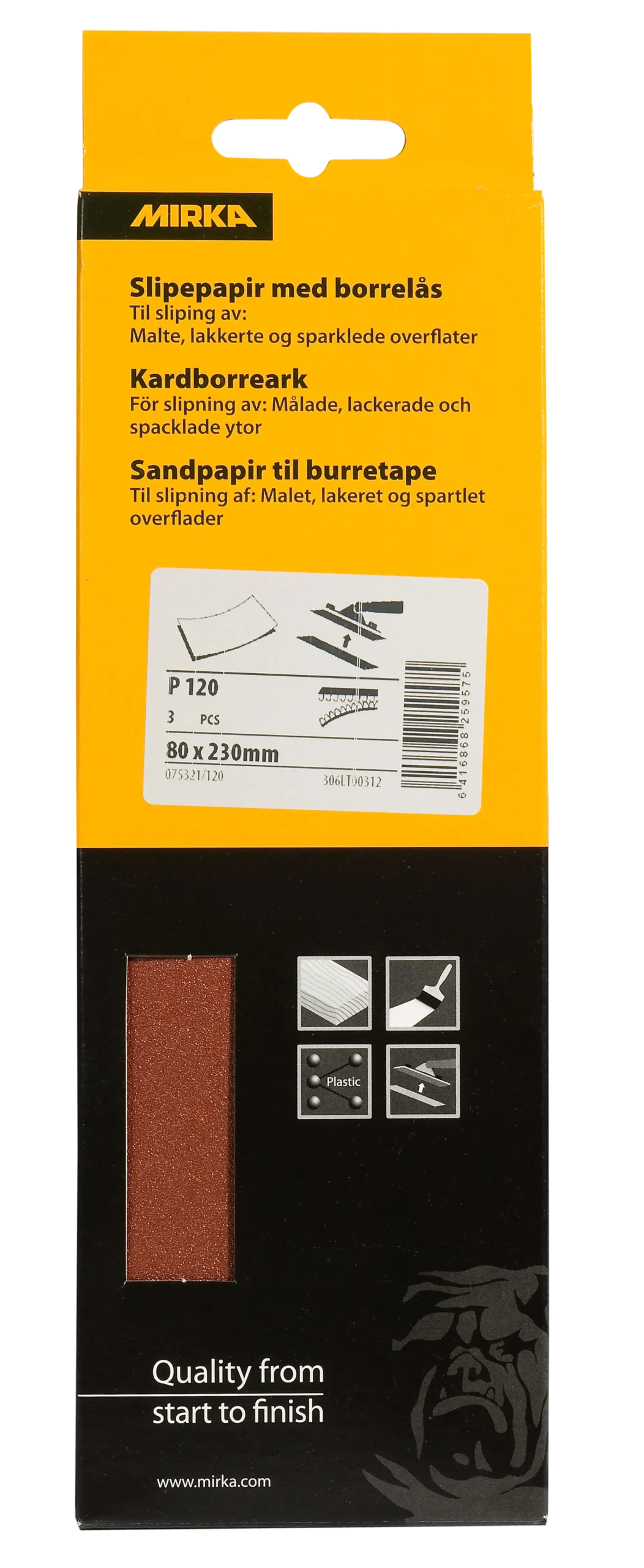 SLIPEPAPIR P120 M/BORRELÅS-Jordan New