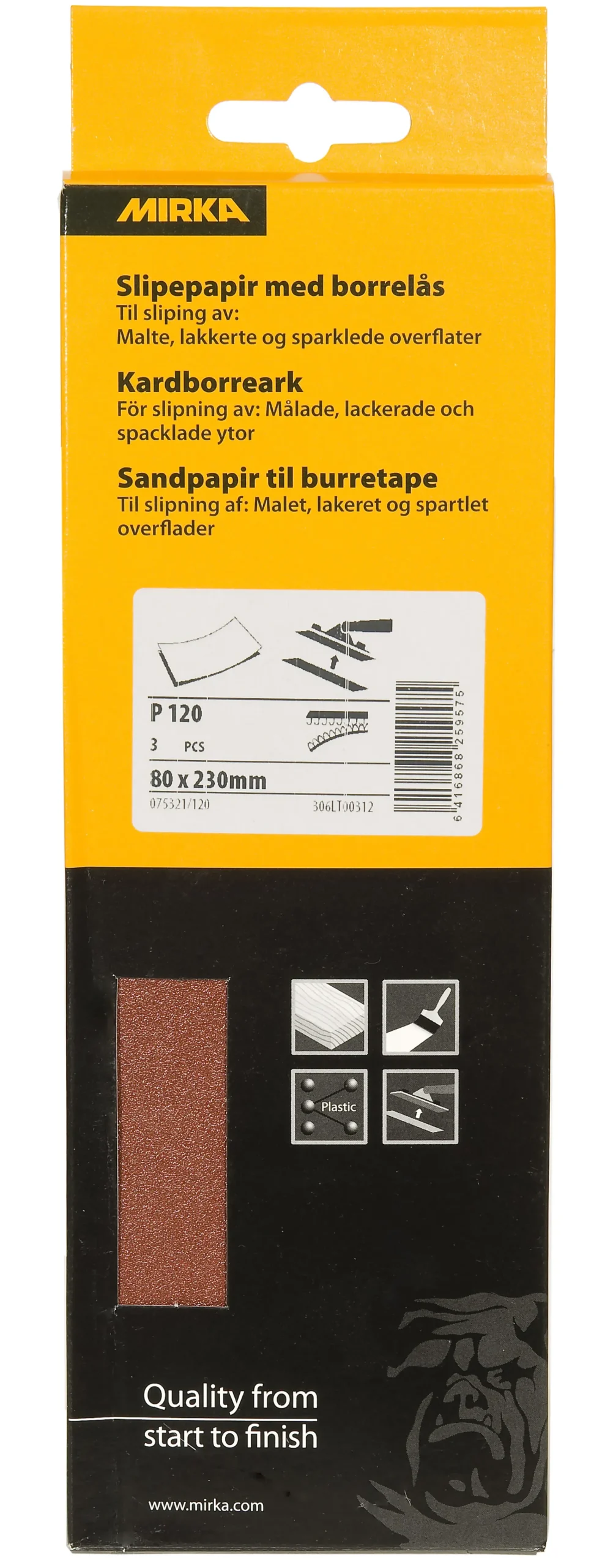 SLIPEPAPIR P120 M/BORRELÅS-Jordan New