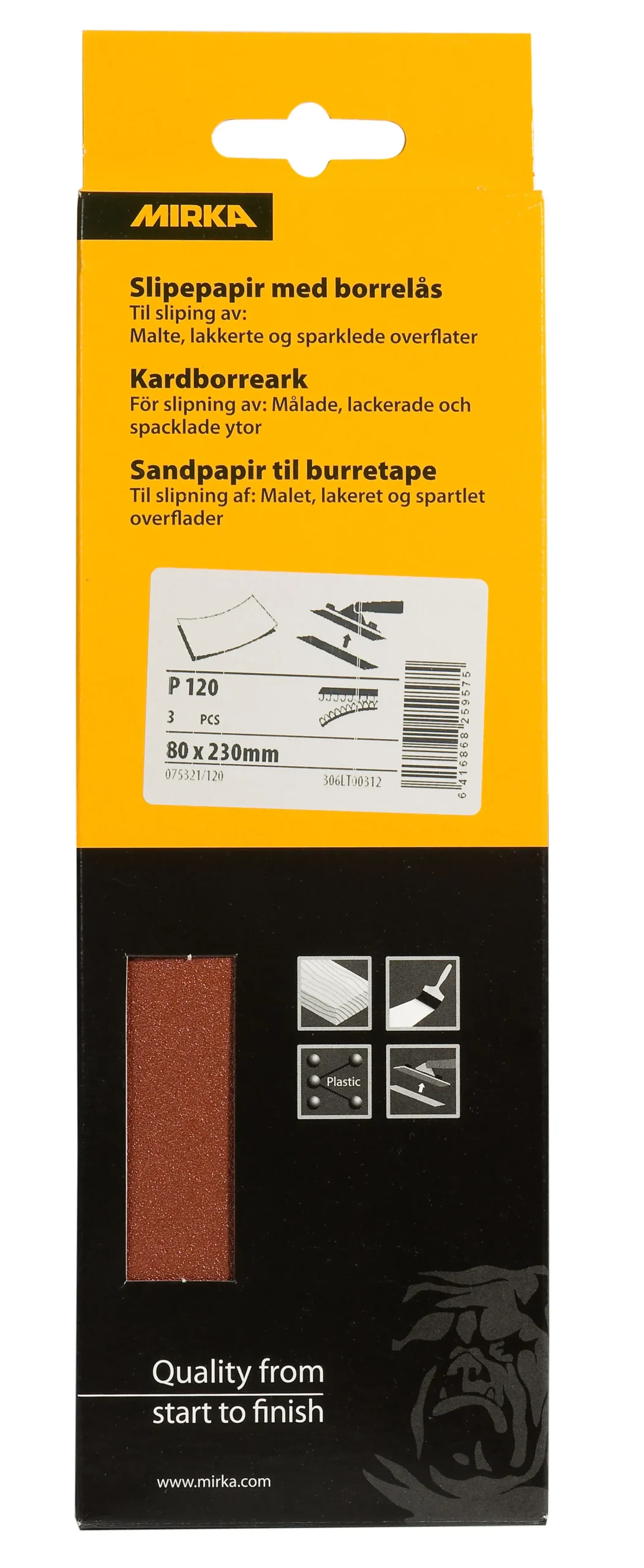 SLIPEPAPIR P120 M/BORRELÅS-Jordan New