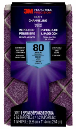 Slipesvamp PRO GRADE 80 middels korning 11,4x6,35x2,5cm-3m Best