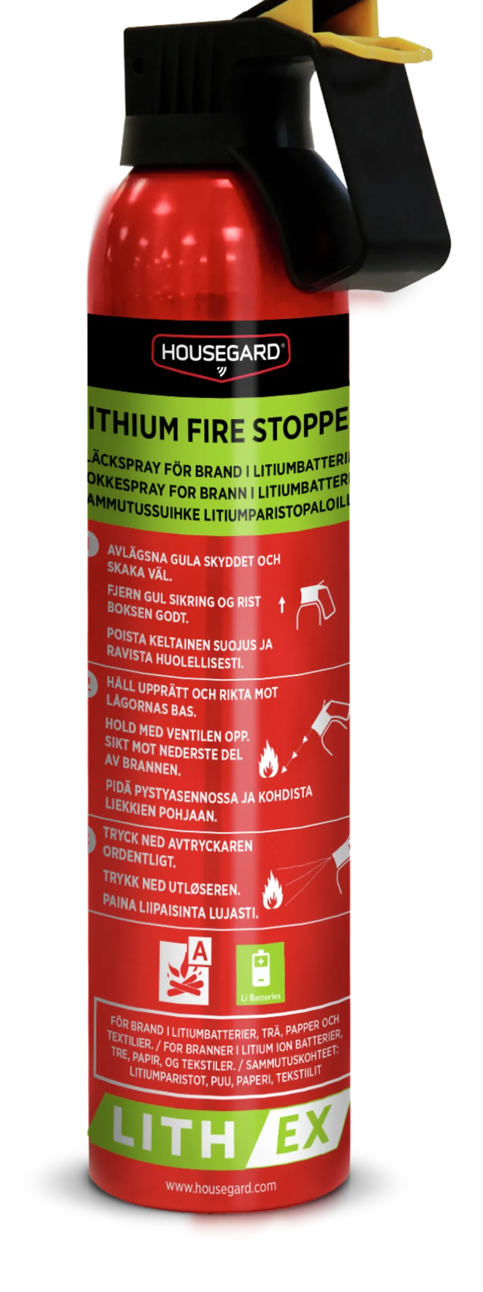 Slukkespray Litiumbatteribrann 500ml-Housegard Best