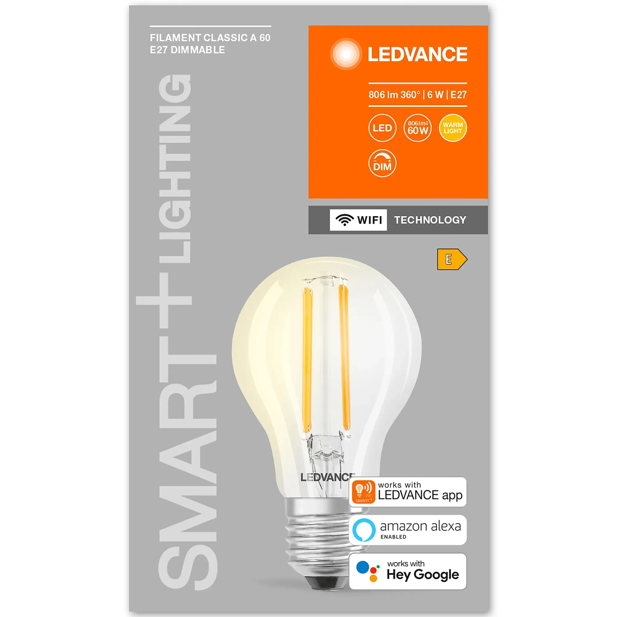 Smart+wifi Classic A 60 dim E27 2700K-Ledvance
