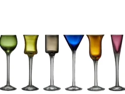 Snapseglass assortert 6stk-Lyngby glas Hot