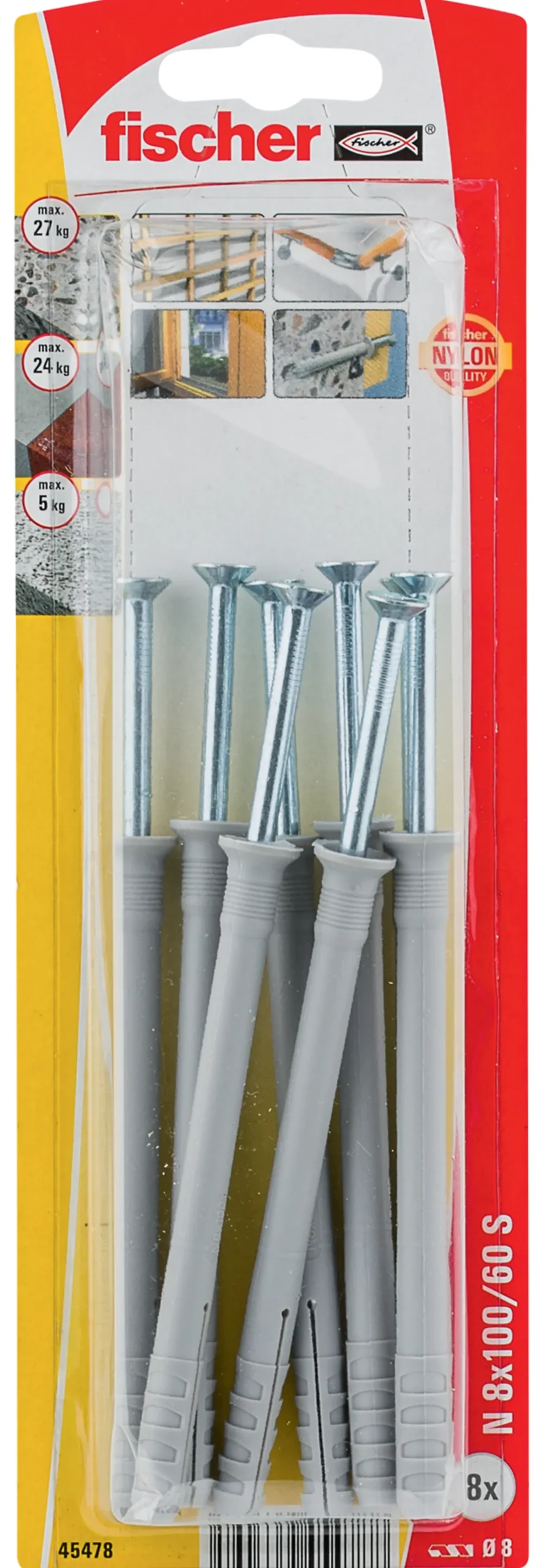 Spikerplugg N ZK 8x100mm 8stk-Fischer Outlet