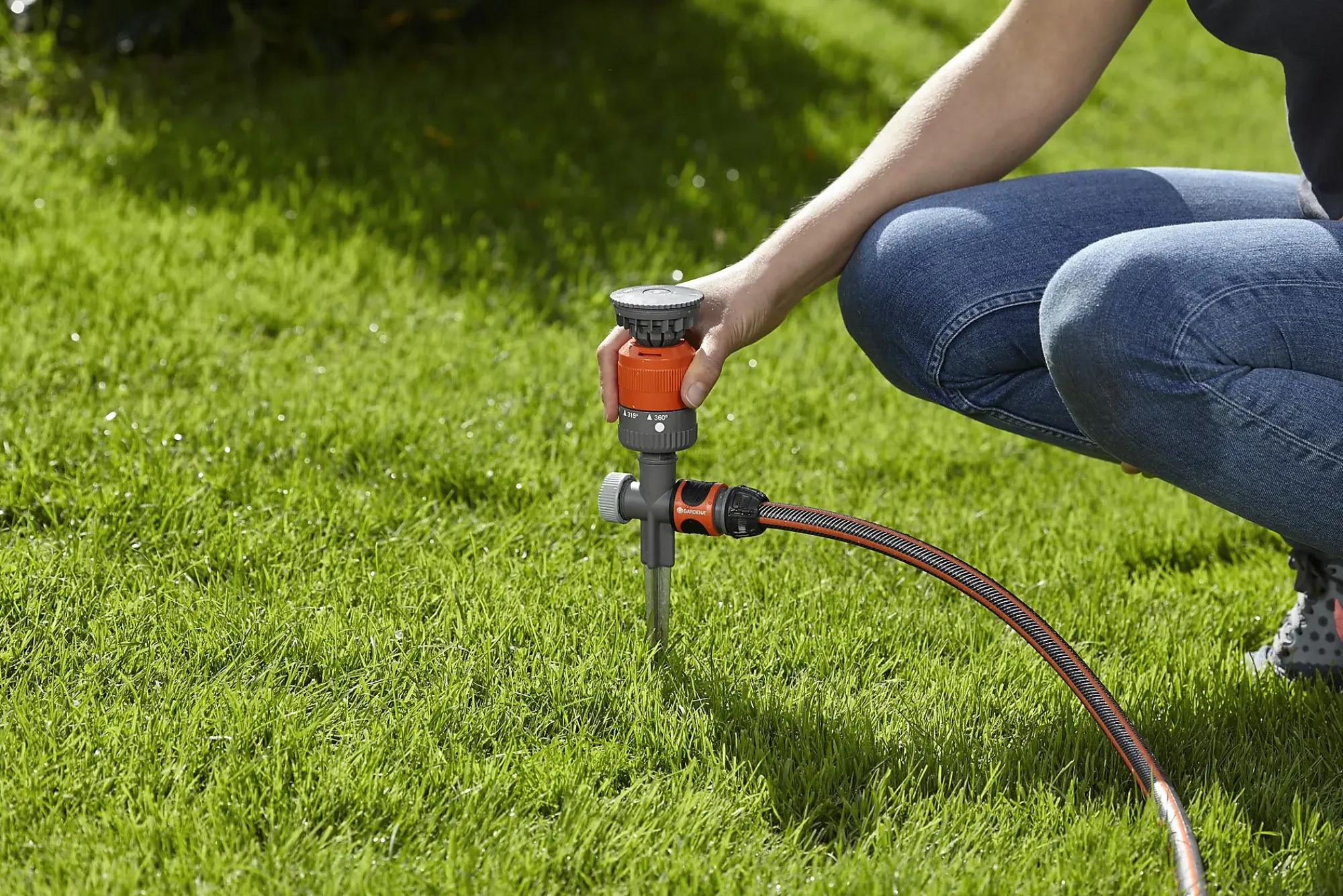 Spreder sirkel med pigg -vanningsflate 225m2-Gardena Clearance