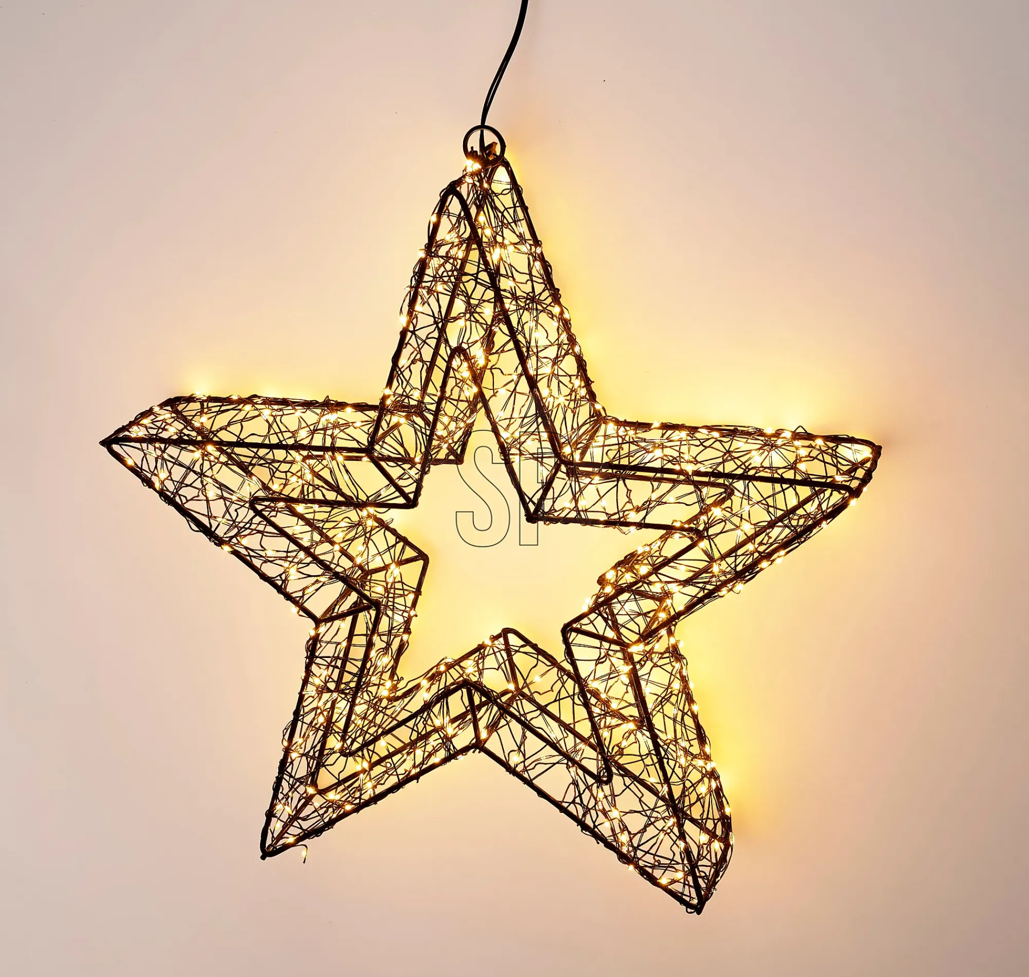 Star 38cm ledlys sort-Ki New