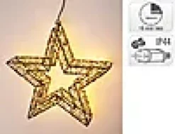 Star 38cm ledlys sort-Ki New