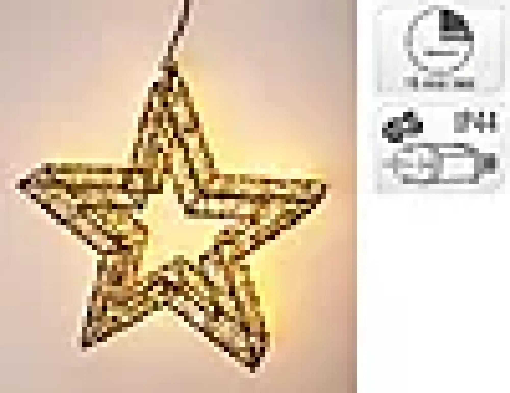 Star 38cm ledlys sort-Ki New
