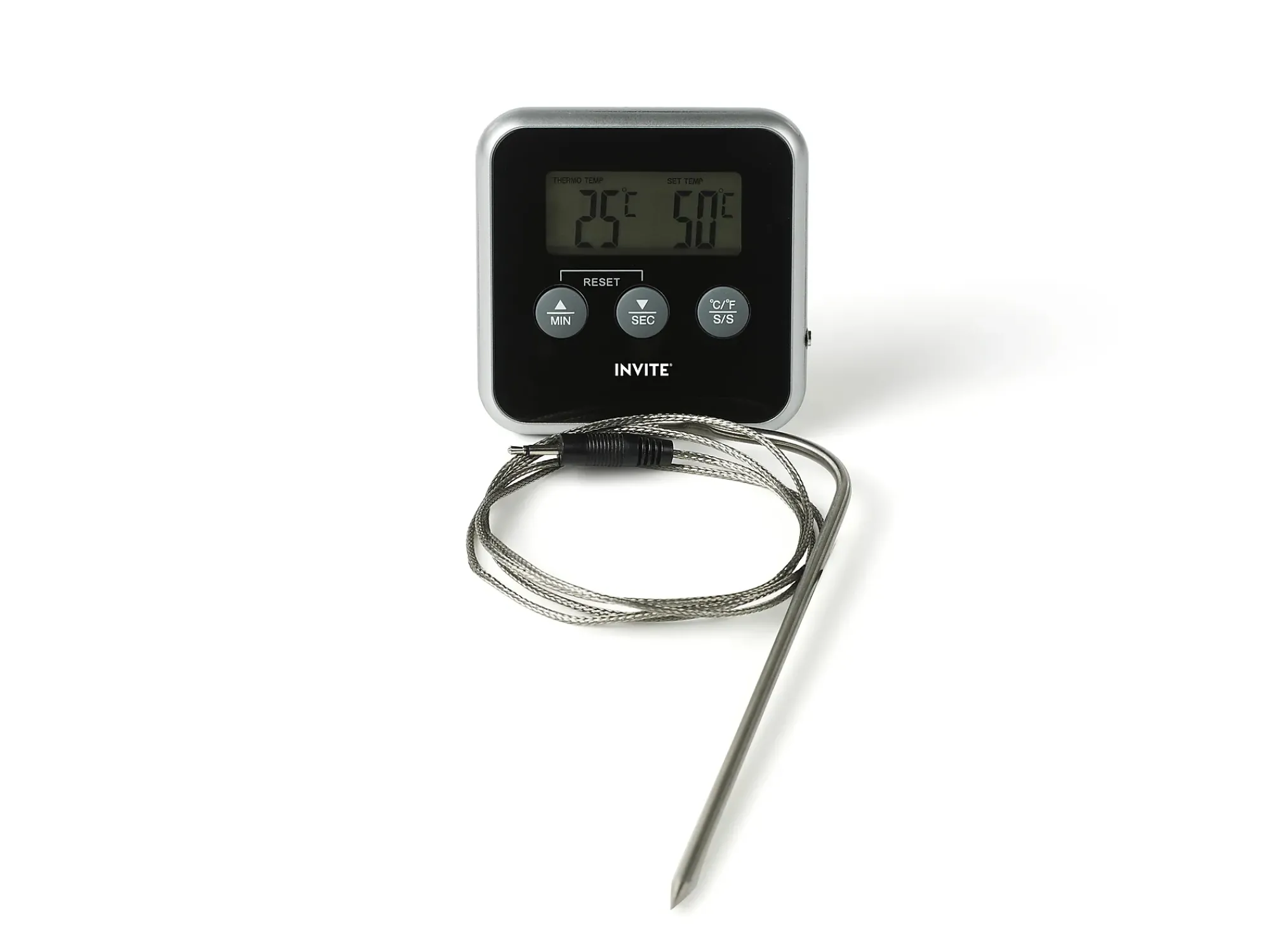 Steketermometer elektrisk med timer-Invite Hot