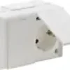 Stikkontakt Dobbel Ip44 Med Lokk-Gelia Outlet